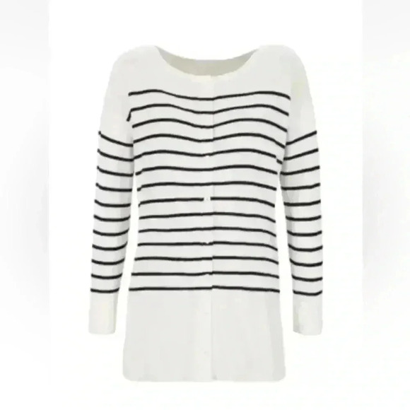 Cabi Turnabout Cardigan #6164 Black & White Small - Picture 1 of 6
